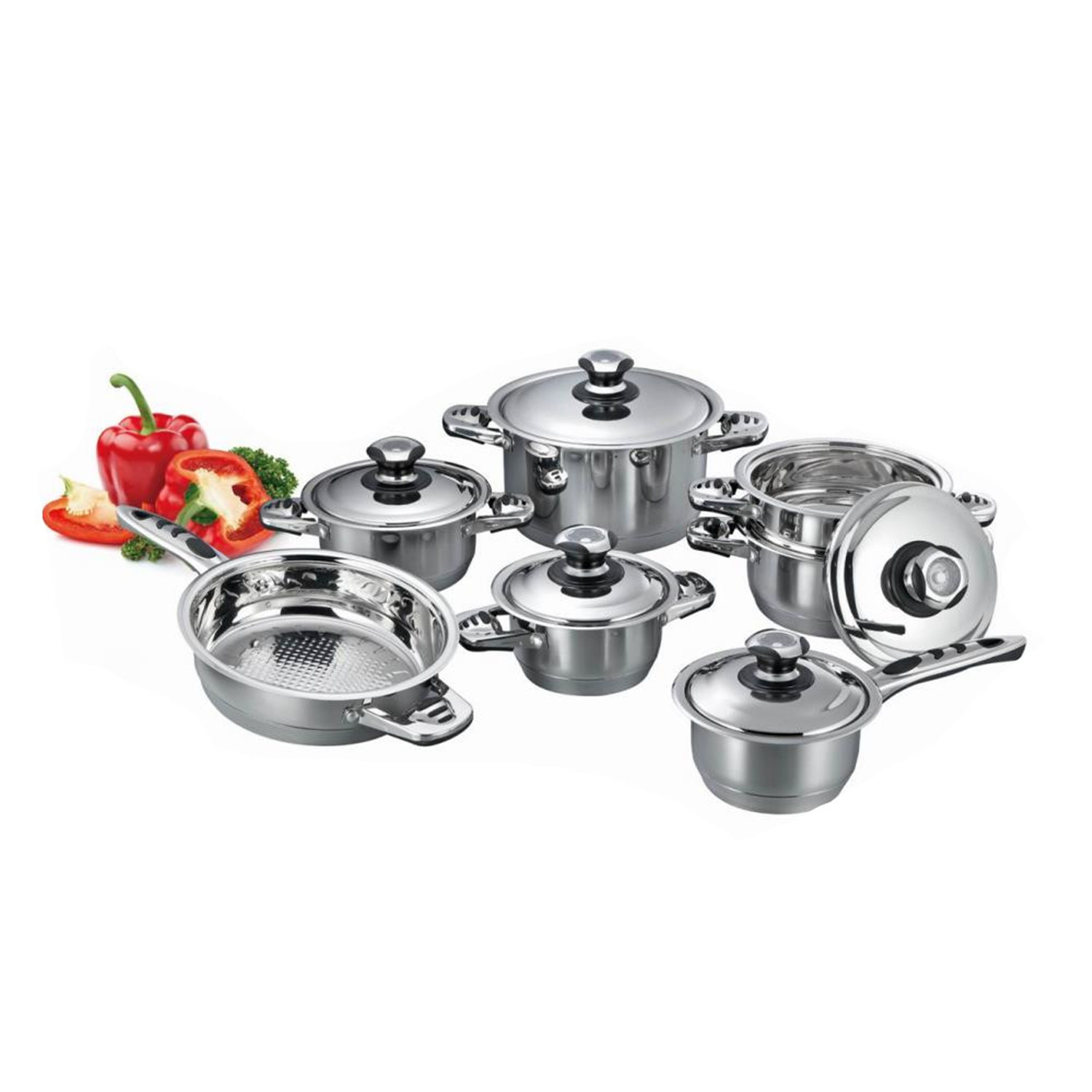 12PCS Stainless Steel Cookware in Set in Apple Shape with Gold Plated  Handle and Knob - China Kitchenware and Stainless Steel Cookware price